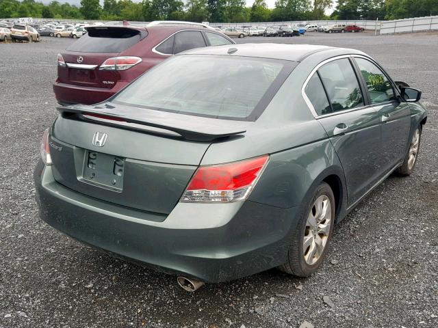 1HGCP26848A058296 - 2008 HONDA ACCORD EXL GREEN photo 4