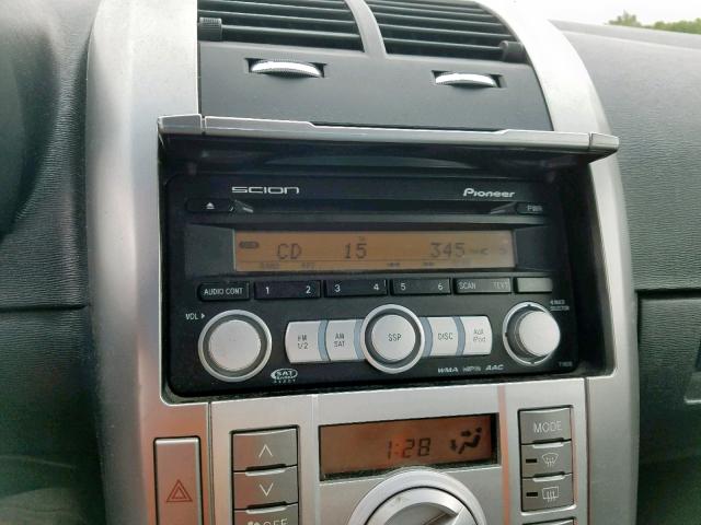 JTKDE3B77A0307545 - 2010 TOYOTA SCION TC შავი ფოტო 9