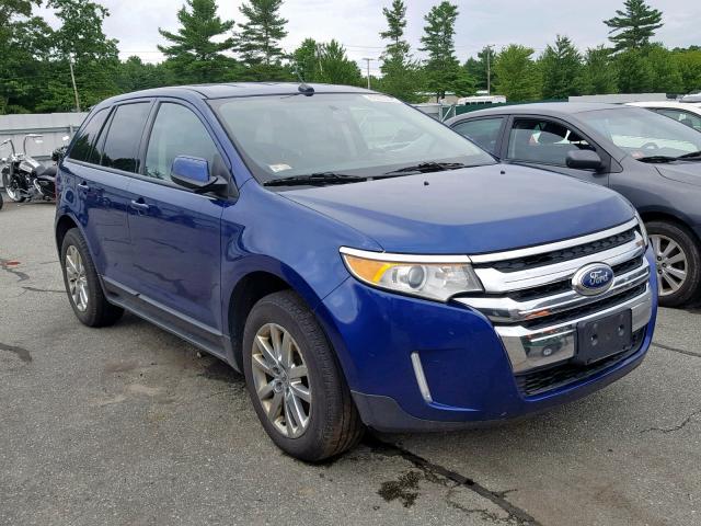 2FMDK3J90DBA04415 - 2013 FORD EDGE SEL BLUE photo 1