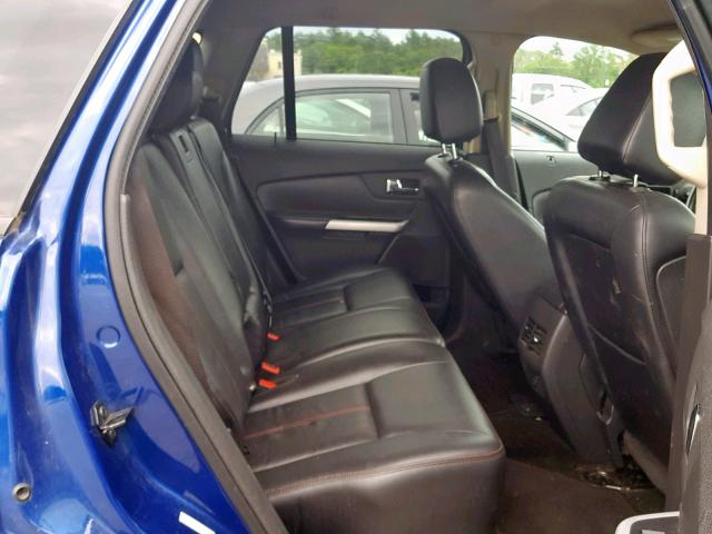 2FMDK3J90DBA04415 - 2013 FORD EDGE SEL BLUE photo 6