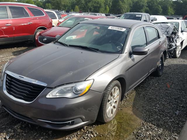 1C3CCBAB0DN641100 - 2013 CHRYSLER 200 LX GRAY photo 2