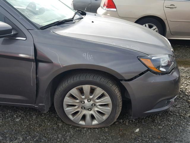 1C3CCBAB0DN641100 - 2013 CHRYSLER 200 LX GRAY photo 9