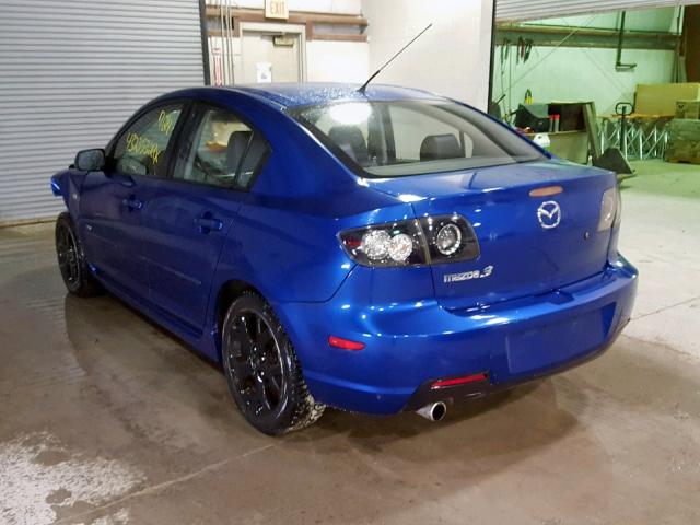 JM1BK323781839399 - 2008 MAZDA 3 S BLUE photo 3