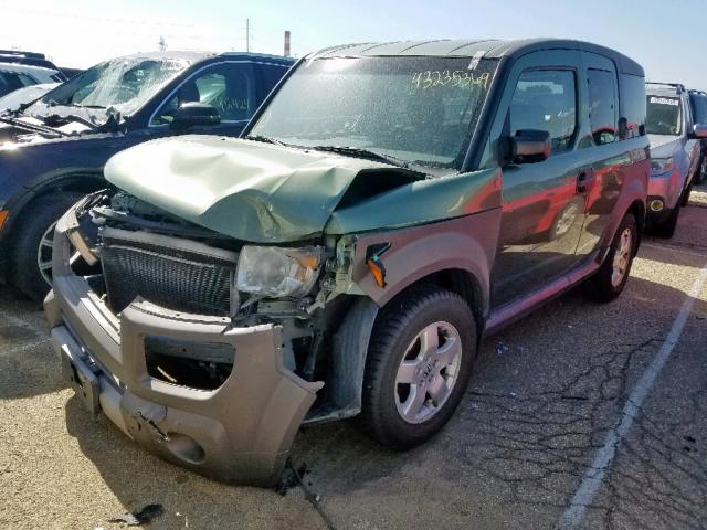 5J6YH28635L019836 - 2005 HONDA ELEMENT EX GREEN photo 2