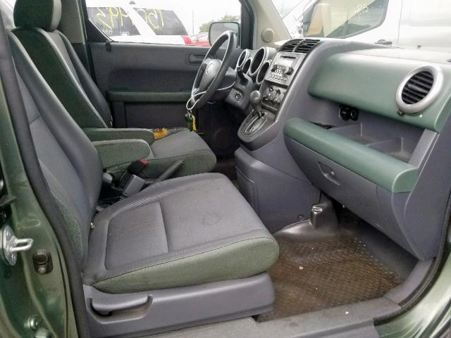 5J6YH28635L019836 - 2005 HONDA ELEMENT EX GREEN photo 5