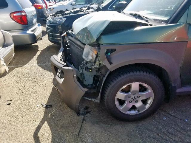 5J6YH28635L019836 - 2005 HONDA ELEMENT EX GREEN photo 9