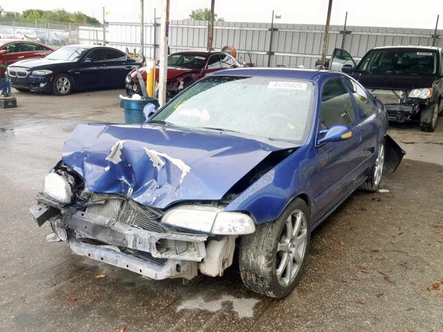 2HGEJ2221RH556678 - 1994 HONDA CIVIC DX BLUE photo 2