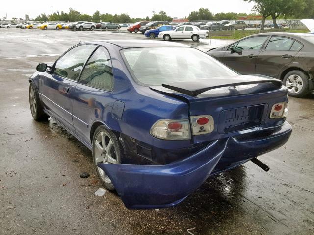 2HGEJ2221RH556678 - 1994 HONDA CIVIC DX BLUE photo 3