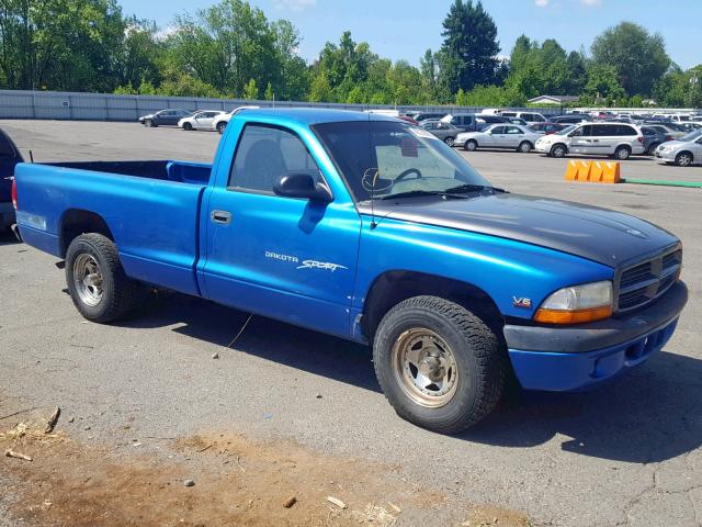 1B7FL26X6WS541388 - 1998 DODGE DAKOTA BLUE photo 1