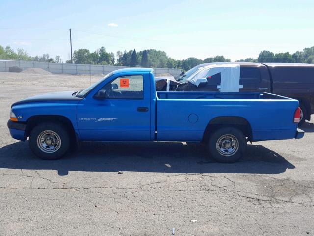 1B7FL26X6WS541388 - 1998 DODGE DAKOTA BLUE photo 9