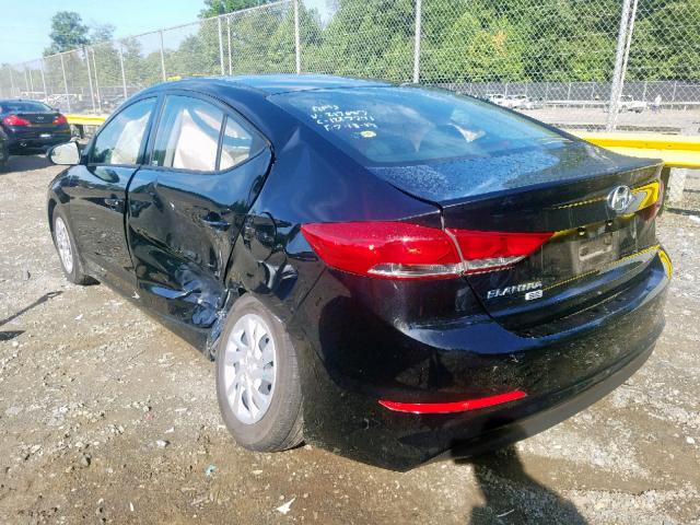 5NPD74LF4JH217687 - 2018 HYUNDAI ELANTRA SE BLACK photo 3