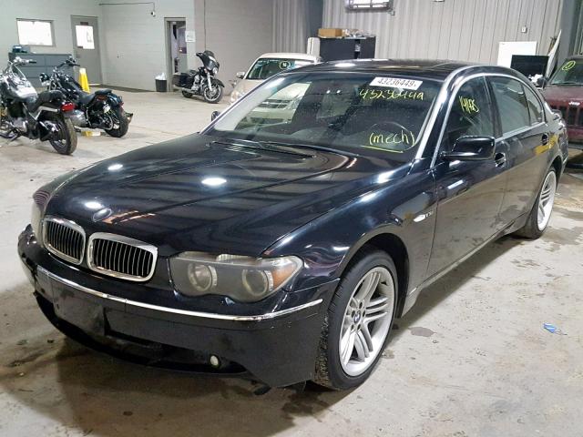 WBAGN834X3DK10354 - 2003 BMW 760 LI BLACK photo 2