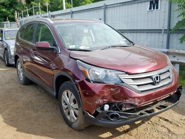 5J6RM4H7XDL062394 - 2013 HONDA CR-V EXL BURGUNDY photo 1