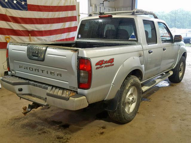 1N6ED27Y21C388394 - 2001 NISSAN FRONTIER C SILVER photo 4