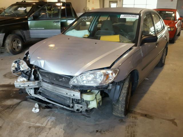 2HGES16385H548534 - 2005 HONDA CIVIC DX V SILVER photo 2