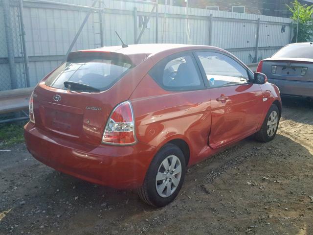 KMHCM3ACXAU184591 - 2010 HYUNDAI ACCENT BLU RED photo 4