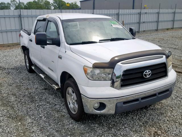 5TBEV54108S480372 - 2008 TOYOTA TUNDRA CRE WHITE photo 1