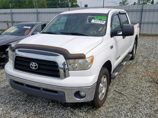 5TBEV54108S480372 - 2008 TOYOTA TUNDRA CRE WHITE photo 2