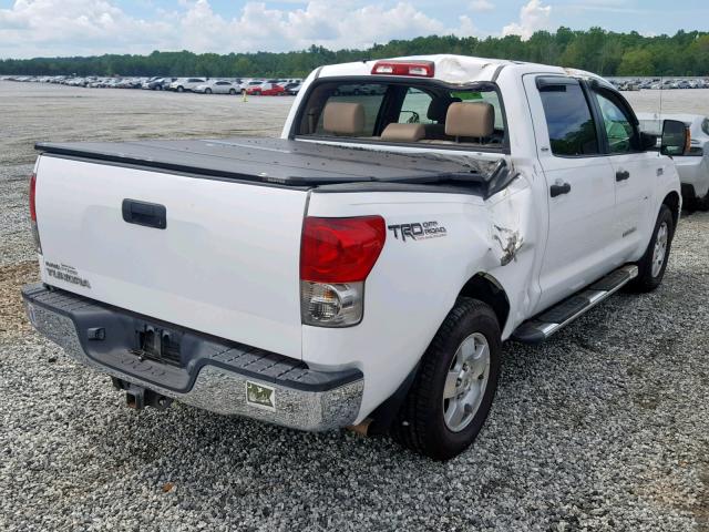 5TBEV54108S480372 - 2008 TOYOTA TUNDRA CRE WHITE photo 4