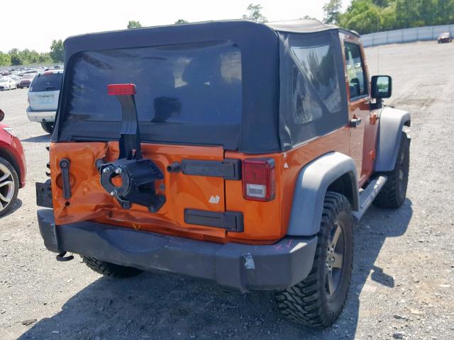 1J4AA2D11BL581892 - 2011 JEEP WRANGLER S ORANGE photo 4