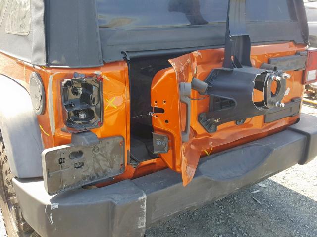 1J4AA2D11BL581892 - 2011 JEEP WRANGLER S ORANGE photo 9