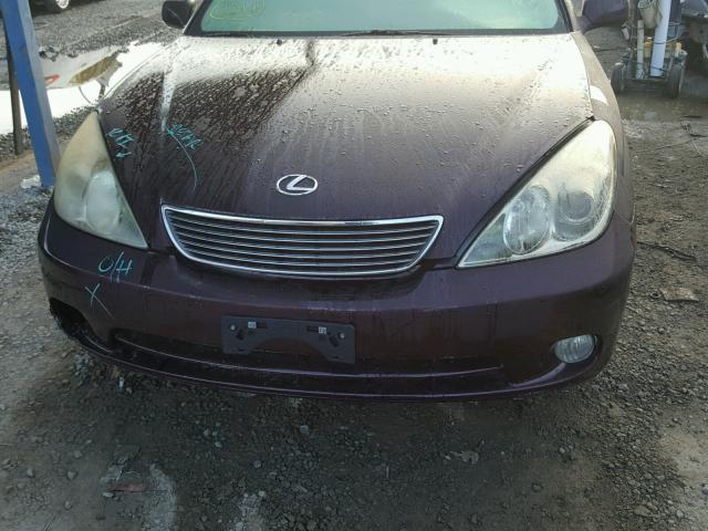 JTHBA30G065150625 - 2006 LEXUS ES 330 MAROON photo 9