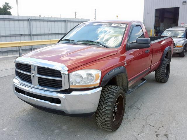 3D3KS26C26G242509 - 2006 DODGE RAM 2500 S MAROON photo 2