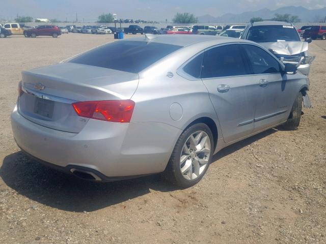 1G1165S38FU148155 - 2015 CHEVROLET IMPALA LTZ SILVER photo 4