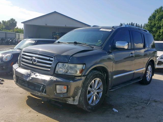 5N3AA08DX8N902598 - 2008 INFINITI QX56 CHARCOAL photo 2