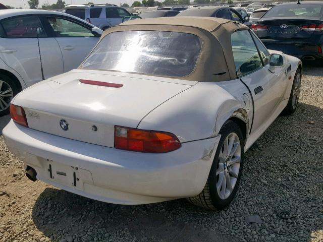 4USCJ3338WLC13414 - 1998 BMW Z3 2.8 WHITE photo 4