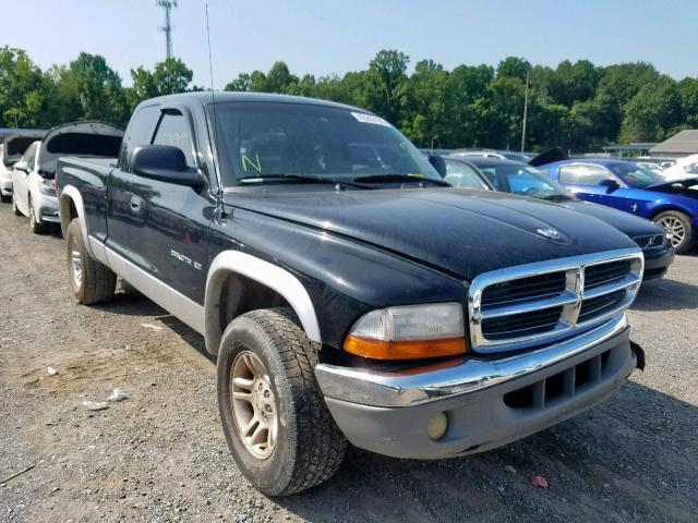 1B7GG22N21S223323 - 2001 DODGE DAKOTA BLACK photo 1