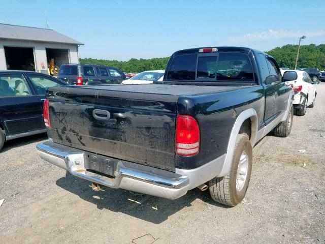 1B7GG22N21S223323 - 2001 DODGE DAKOTA BLACK photo 4