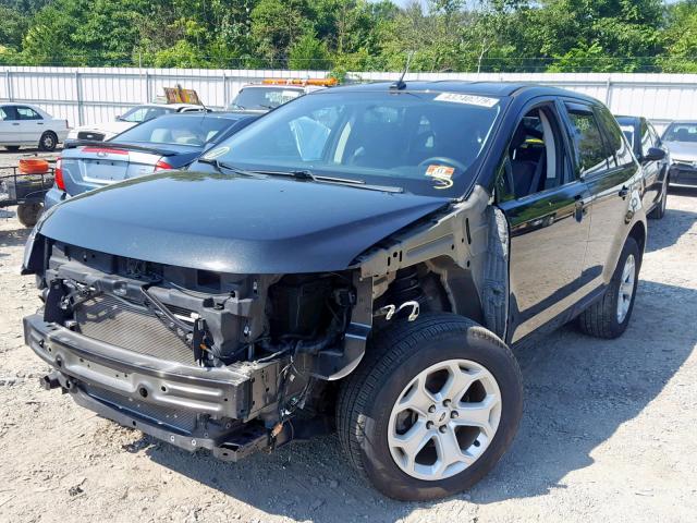 2FMDK3JC5DBC91164 - 2013 FORD EDGE SEL BLACK photo 2