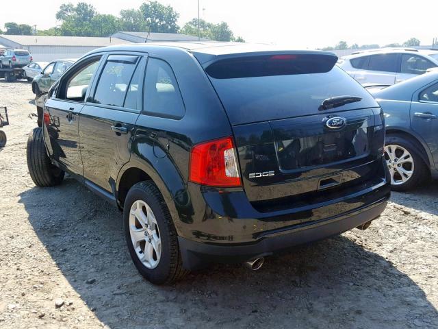 2FMDK3JC5DBC91164 - 2013 FORD EDGE SEL BLACK photo 3