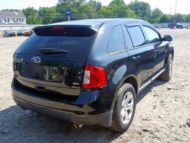 2FMDK3JC5DBC91164 - 2013 FORD EDGE SEL BLACK photo 4