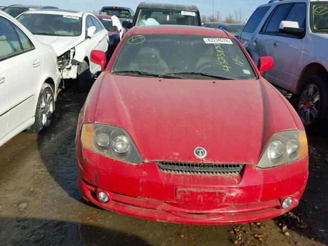 KMHHN65F83U062307 - 2003 HYUNDAI TIBURON RED photo 10