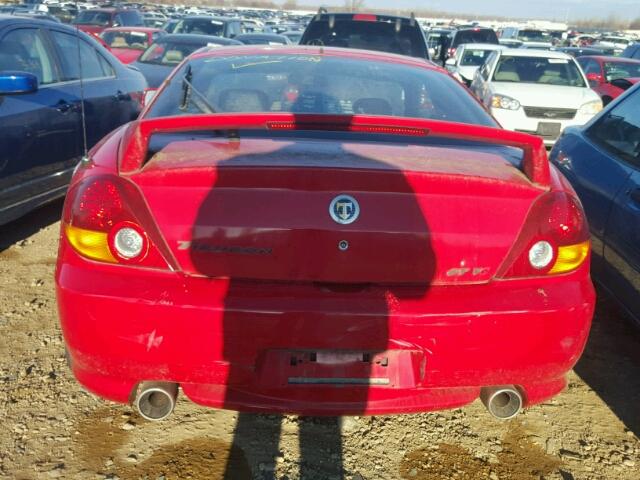 KMHHN65F83U062307 - 2003 HYUNDAI TIBURON RED photo 9