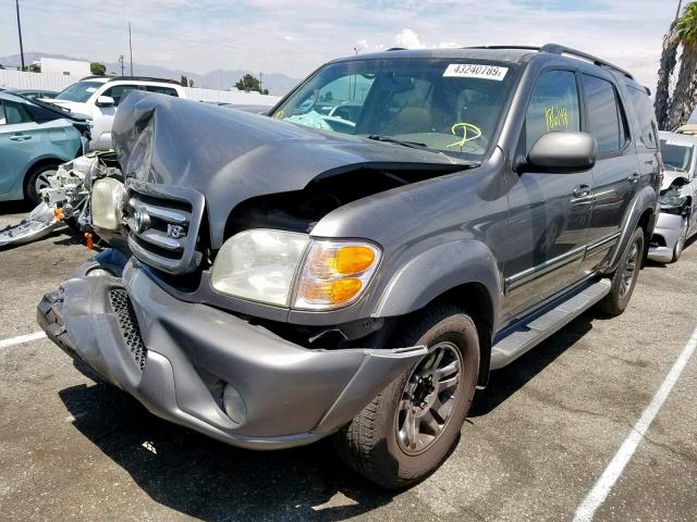 5TDZT38A93S144290 - 2003 TOYOTA SEQUOIA LI GRAY photo 2