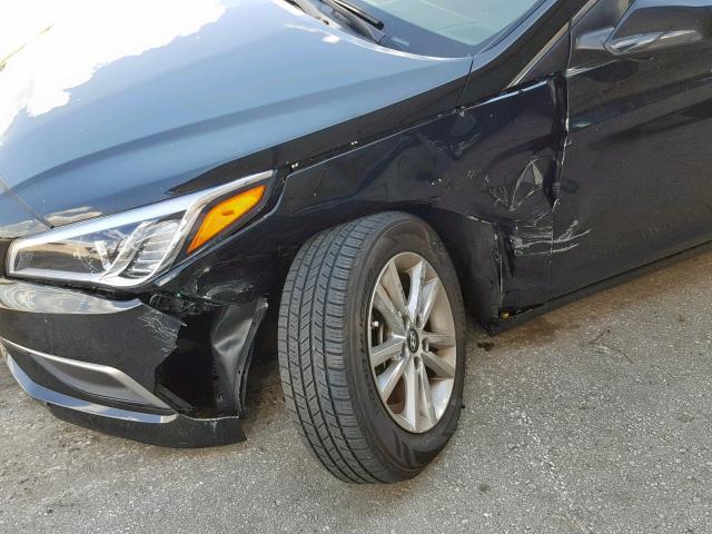 5NPE24AF1GH363348 - 2016 HYUNDAI SONATA SE BLACK photo 9