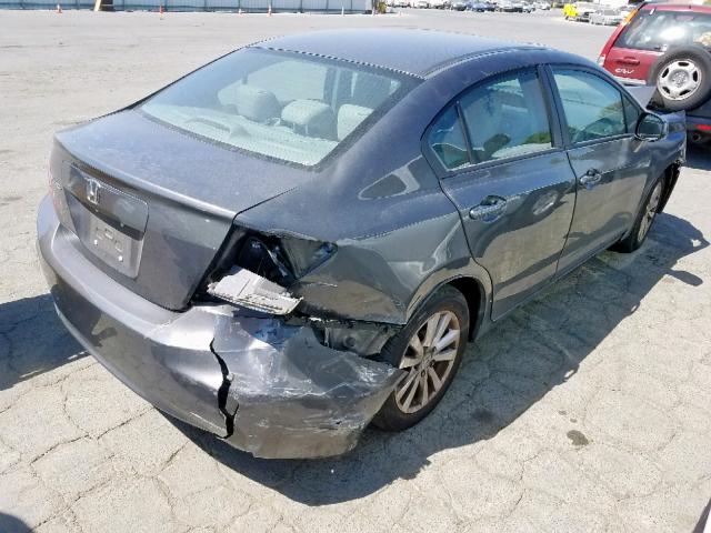 2HGFB2F90CH592667 - 2012 HONDA CIVIC EXL GRAY photo 4