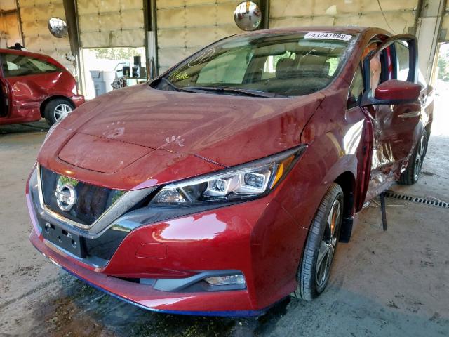 1N4BZ1CP2KC313829 - 2019 NISSAN LEAF S PLU RED photo 2