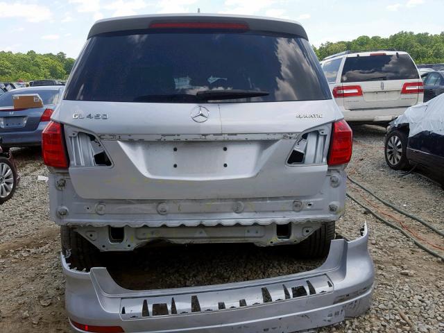 4JGDF7CE3DA184247 - 2013 MERCEDES-BENZ GL 450 4MA SILVER photo 9