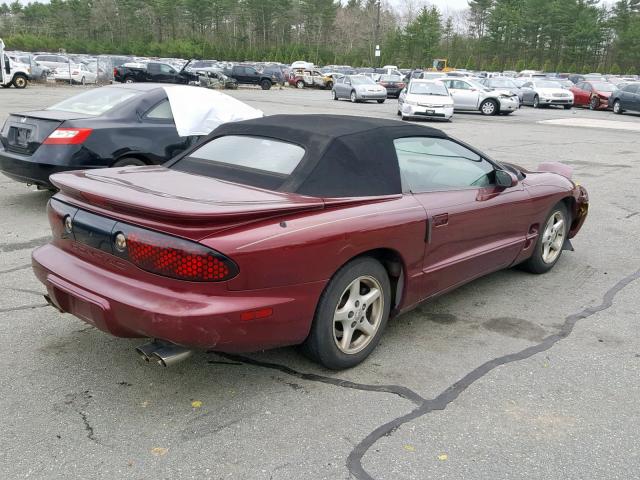 2G2FS32K612136240 - 2001 PONTIAC FIREBIRD MAROON photo 4