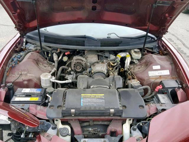 2G2FS32K612136240 - 2001 PONTIAC FIREBIRD MAROON photo 7