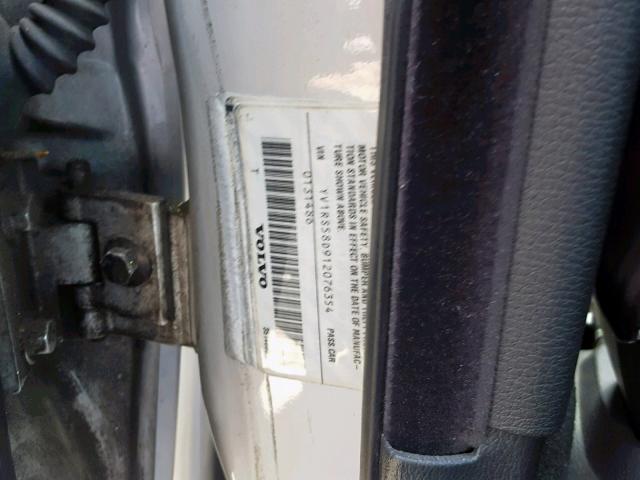 YV1RS58D912076354 - 2001 VOLVO S60 2.4T SILVER photo 10