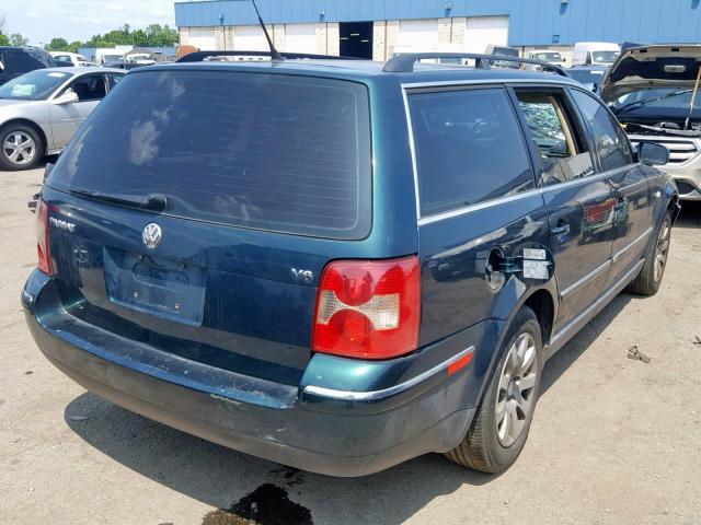 WVWVH63B02E055732 - 2002 VOLKSWAGEN PASSAT GLS GREEN photo 4