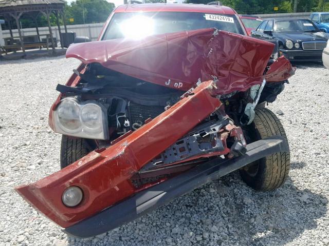 1J4GR48K65C714894 - 2005 JEEP GRAND CHER RED photo 9