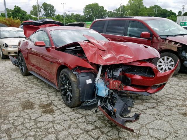 1FA6P8CF5H5258071 - 2017 FORD MUSTANG GT RED photo 1