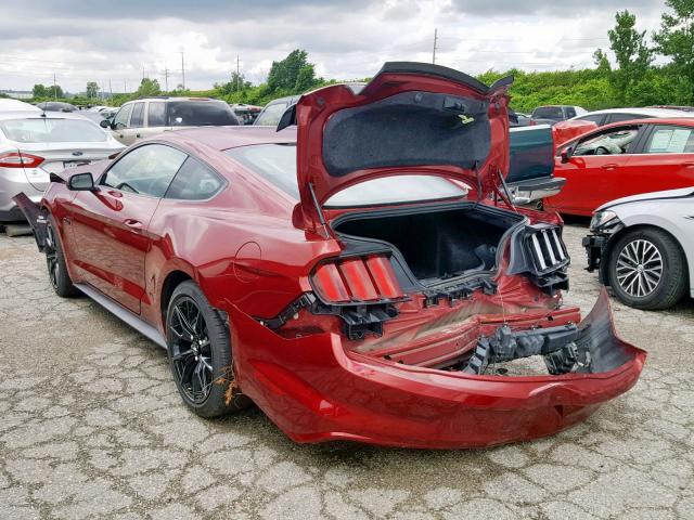 1FA6P8CF5H5258071 - 2017 FORD MUSTANG GT RED photo 3