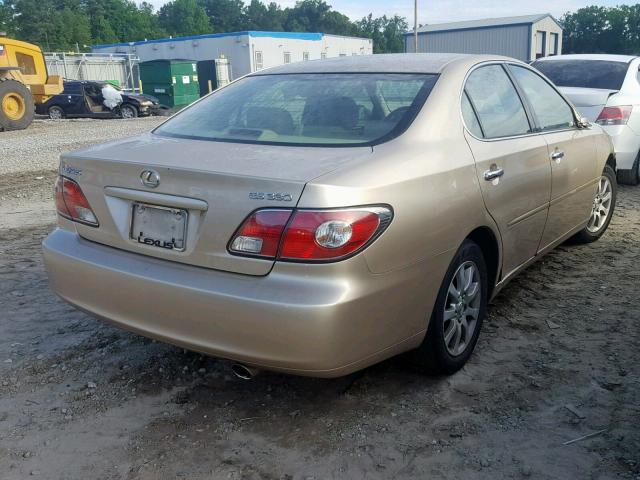 JTHBA30G945018900 - 2004 LEXUS ES 330 BEIGE photo 4